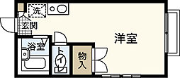 レオパレス松浦 ワンルームの間取図画像