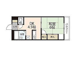 メゾン丸子山 1DKの間取図画像