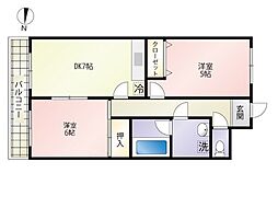 コンフォート・Nビル 2LDKの間取図画像