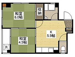 窪田ビル 2DKの間取図画像
