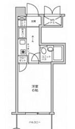 ダイアパレスグランドール4番街大手町 1Kの間取図画像