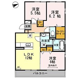 蒼空 3LDKの間取図画像