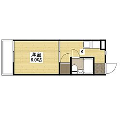 サニー・レジデンス 1Kの間取図画像