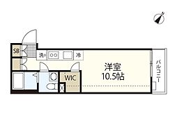 COLLINA中山新町 ワンルームの間取図画像