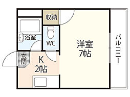 アスティーニ海田南 ワンルームの間取図画像