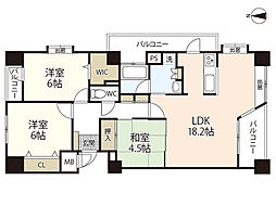 ラフィーヌ牛田本町 3LDKの間取図画像