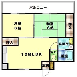 レジデンス森下 2LDKの間取図画像