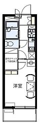 レオパレスさくら2 1Kの間取図画像