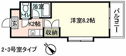 サン・トーマス大芝 1Kの間取図画像