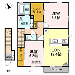 間取図画像 2LDK