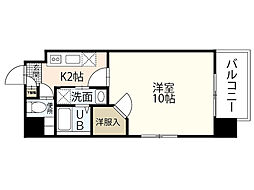 ウィステリア天神川 1Kの間取図画像