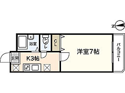 ラコント宮ケ瀬 1Kの間取図画像