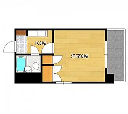 M山肩ビル 1Kの間取図画像