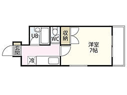 パール大宮 1Kの間取図画像