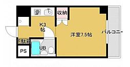 バザレ 1Kの間取図画像