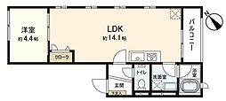 古江樂舎 1LDKの間取図画像