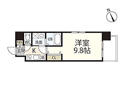 杉屋ビル 1Kの間取図画像