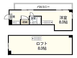 第9シティビル 1LDKの間取図画像