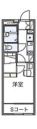 レオパレスMelodey 1Kの間取図画像