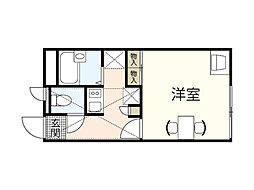 レオパレスVITAE 1Kの間取図画像