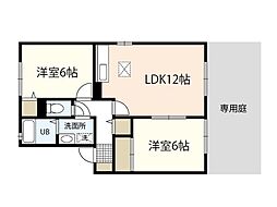 ハイタウン宮島口上1丁目 2LDKの間取図画像
