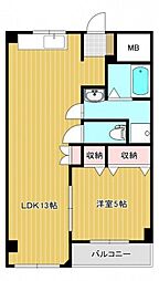 良光ビル 1LDKの間取図画像