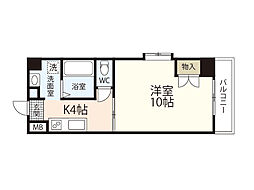 ジュネスHT 1DKの間取図画像