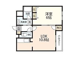 リベルテ 1LDKの間取図画像