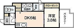 MOKA-eSTA 1DKの間取図画像