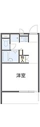レオパレスヴィラ ワンルームの間取図画像