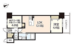 S-RESIDENCE富士見町aglitter 2LDKの間取図画像