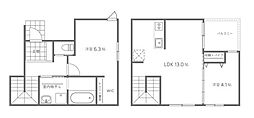 plano矢賀 2LDKの間取図画像