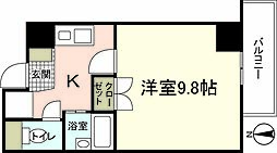 メゾン十日市 1Kの間取図画像