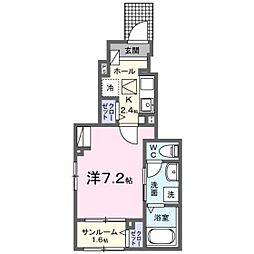 メゾン・セレニテ C 1Kの間取図画像