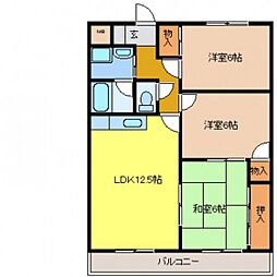 アンビエンテ 3LDKの間取図画像