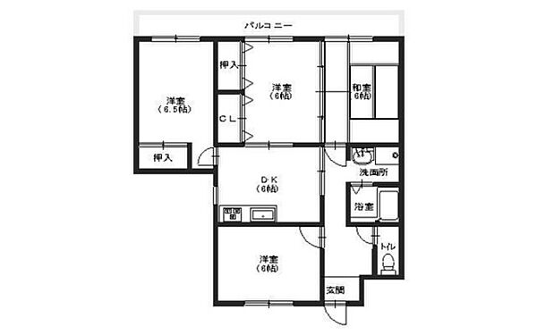 ビューハイツM ｜広島県広島市安佐南区西原8丁目(賃貸マンション4DK・3階・63.46㎡)の写真 その2