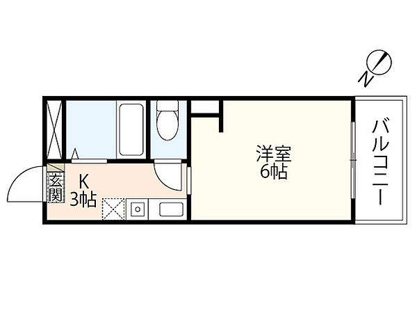 ヴェルディ西観音町 ｜広島県広島市西区西観音町(賃貸マンション1K・2階・17.28㎡)の写真 その2