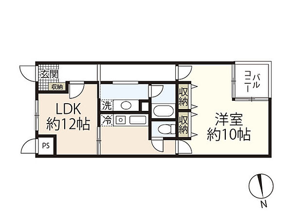 Holzhaus ｜広島県広島市安佐南区西原9丁目(賃貸アパート1LDK・2階・47.41㎡)の写真 その2