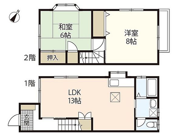 松田アパート 0001｜広島県広島市安芸区矢野南3丁目(賃貸アパート2LDK・1階・68.00㎡)の写真 その2