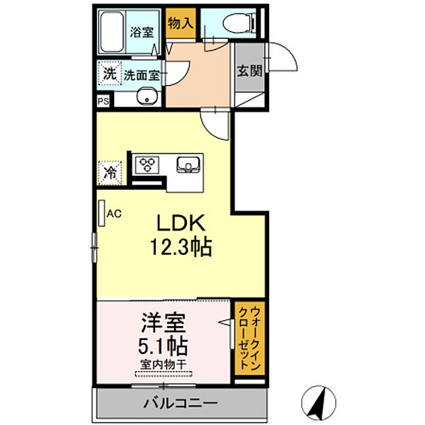 Ｄ－ｒｏｏｍせのやII ｜広島県安芸郡海田町日の出町(賃貸アパート1LDK・3階・43.58㎡)の写真 その2