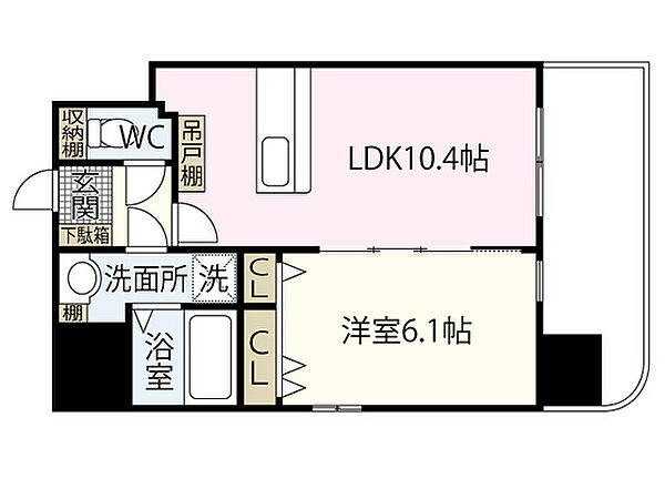 シティタワープレミアム ｜広島県広島市中区国泰寺町2丁目(賃貸マンション1LDK・6階・40.07㎡)の写真 その2