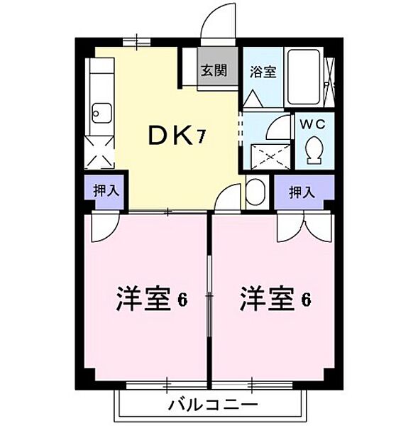 アーバンブルー中西 ｜広島県広島市安佐南区祇園7丁目(賃貸アパート2DK・2階・40.04㎡)の写真 その2