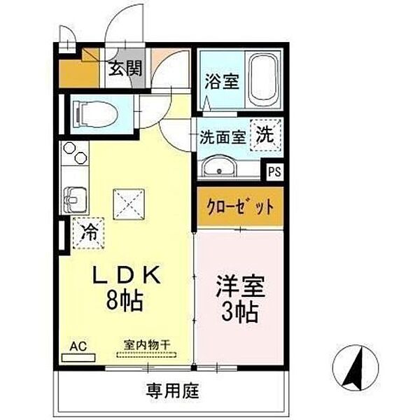 グランドソレーユ ｜広島県広島市安佐南区緑井8丁目(賃貸アパート1LDK・1階・29.25㎡)の写真 その2