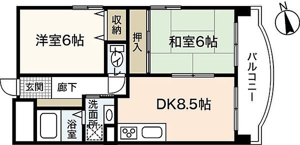 ルミエール・クマダ ｜広島県広島市中区舟入南2丁目(賃貸マンション2DK・3階・48.60㎡)の写真 その2