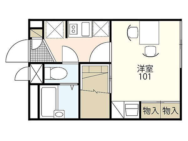 レオパレスイーストシャルム ｜広島県広島市安芸区矢野東6丁目(賃貸アパート1K・1階・19.87㎡)の写真 その2