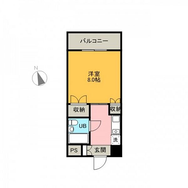 山市ビル ｜広島県広島市西区己斐本町1丁目(賃貸マンション1K・2階・25.20㎡)の写真 その2