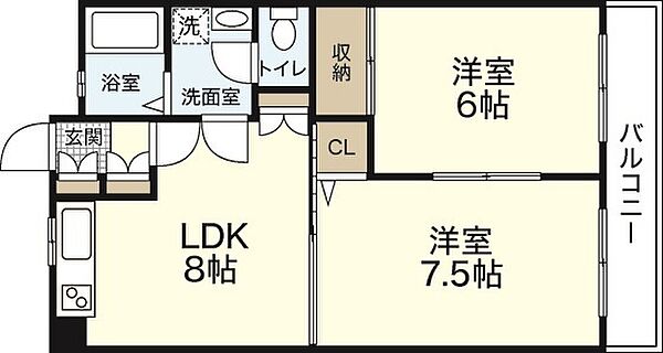 広島県広島市中区大手町3丁目(賃貸マンション2LDK・6階・49.84㎡)の写真 その2