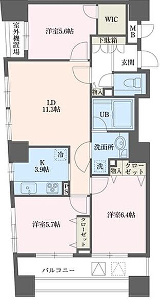 ドゥーエ横浜駅前 2108｜神奈川県横浜市神奈川区金港町(賃貸マンション3LDK・21階・72.63㎡)の写真 その2