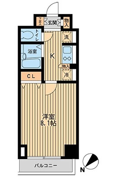 Ｃａｓｓｉａ Ｋａｗａｓａｋｉ Residence 512｜神奈川県川崎市川崎区砂子2丁目(賃貸マンション1K・5階・24.14㎡)の写真 その2