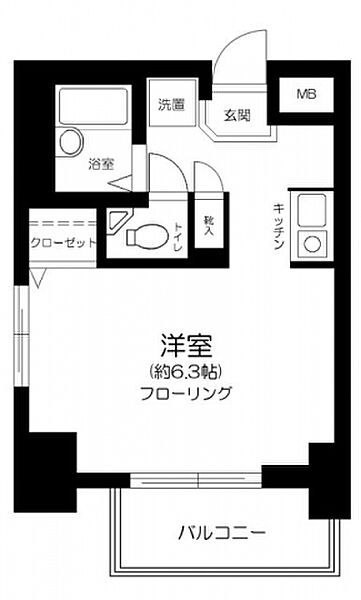 クレアシオン渋谷 ｜東京都渋谷区本町4丁目(賃貸マンション1R・9階・20.09㎡)の写真 その2